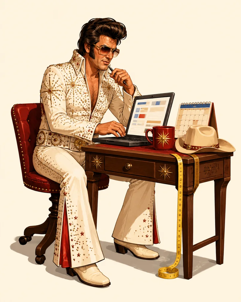 The Rhinestone Rider completing an event request