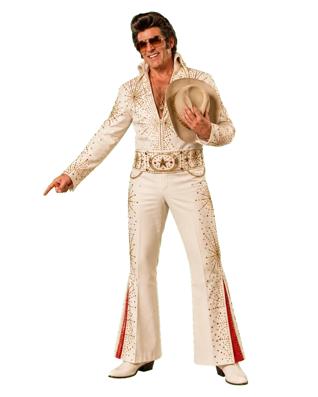 The Rhinestone Rider pointing toward the event request form